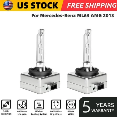 2PCS For Benz ML63 AMG 2013 D1S Xenon HID Headlight Bulbs High&Low Beam 6000k - Image 1 of 4
