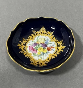 Meissen Bowl Plate with Amsterdam Flowers Bouquet in Cobalt マイセン 邁森 - Picture 1 of 7