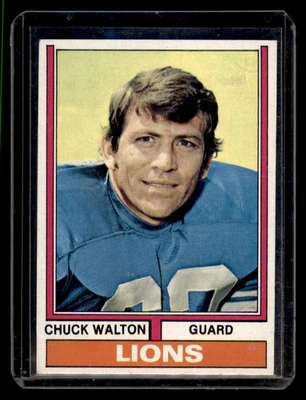 1974 Topps #249 Chuck Walton Detroit Lions - Image 1 of 2