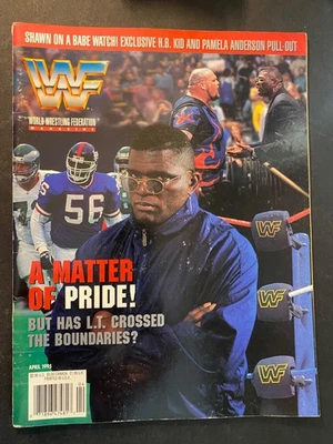 WWF Magazine (Lawrence Taylor & Bam Bam Bigelow) - April 1995 - Image 1 of 2