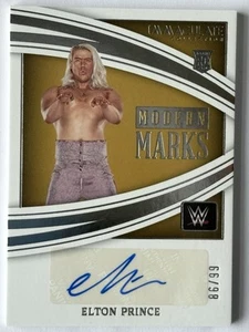 2022 Panini Immaculate WWE Elton Prince /99 Rookie Modern Marks Auto NXT RC - Picture 1 of 3