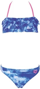 ARENA Girls' Swimsuit Set Bikini Bandeau, Blue, 140 (10-11 Years) - Picture 1 of 6