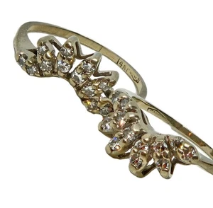 Par De Colección De 2 Anillos Potenciadores De Diamantes Oro Plomada Amarillo 14k Talla 5.75 - Imagen 1 de 10