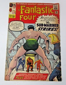 Fantastic Four #14 1963 [G/VG] 2nd App Puppet Master Sub-Mariner Jack Kirby Cvr - Picture 1 of 4