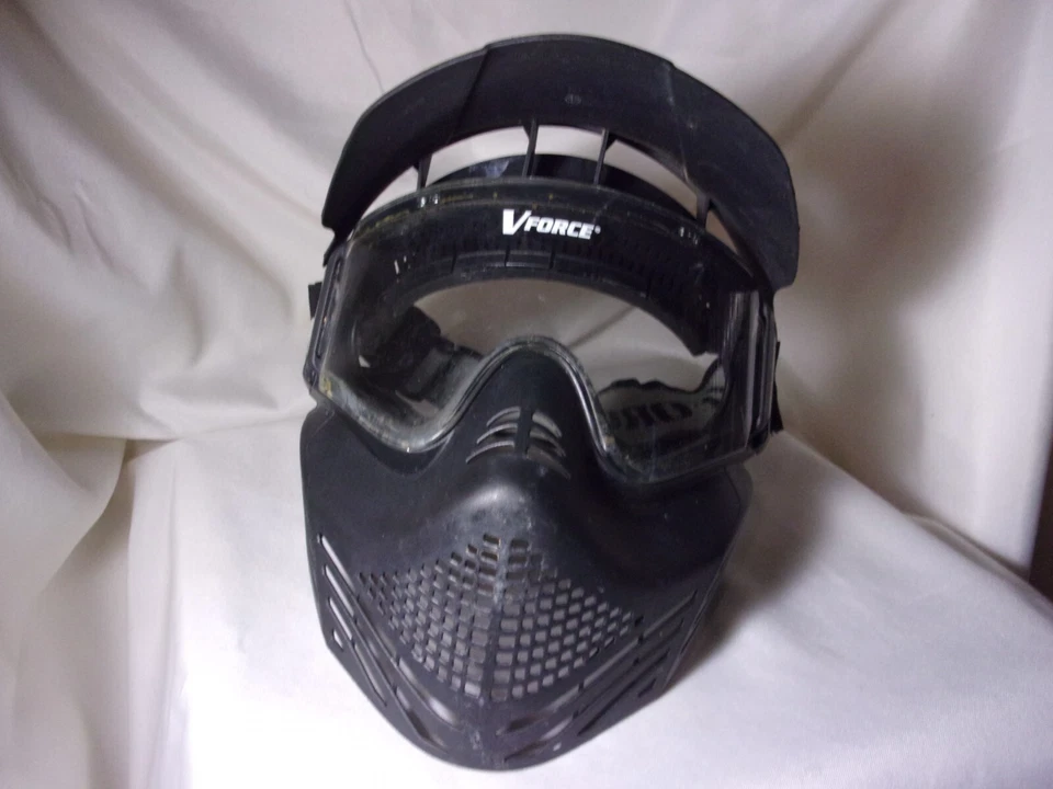 V-Force Armor Field Vision Anti-Fog Paintball Mask with Visor - Black - Image 1 of 4