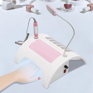 Colector de polvo de uñas LED esmalte de gel salón de uñas manicura luz de mesa lámpara de uñas - Imagen 1 de 20