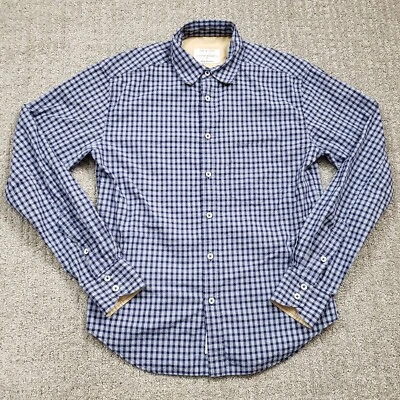 RAG & BONE Shirt Mens Small Blue Plaid Long Sleeve Button up Tailored Workwear - Image 1 of 4
