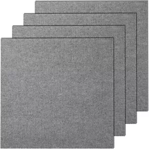 VEVOR 9pcs Peel and Stick Carpet Tile Self Adhesive Floor 24” x 24” Light Gray - Picture 1 of 12