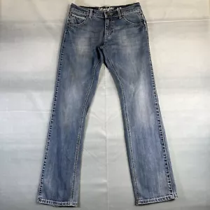 Wrangler Retro Slim Straight Jeans Herren 32x34* Blau Faded Denim Western Cowboy - Bild 1 von 9