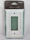 Allen Roth Capitol White Single Decorator Wall Plate Light Switch Cover 0325971