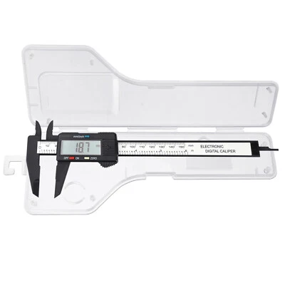 6" LCD Digital Caliper Electronic Gauge Carbon Fiber Vernier Micrometer Ruler - Image 1 of 4