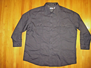Blaurer Easy Care Dark Navy Long Sleeve Uniform Shirt Size 2XL 18.5 34/35 New