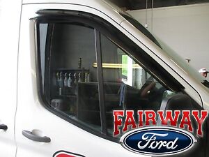 15 thru 23 Transit OEM Ford Side Window Deflector Rain Guard 2pc MED & HIGH ROOF