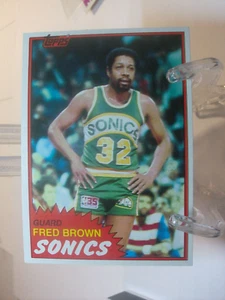 1981-82 Topps Basketball Card #43 - Fred Brown - Seattle SuperSonics (96153) - Picture 1 of 2