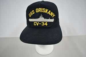 USS ORISKANY~CV-34 NAVY Vintage Adjustable Snapback Cap Hat USA MADE~NEVER WORN - Picture 1 of 3