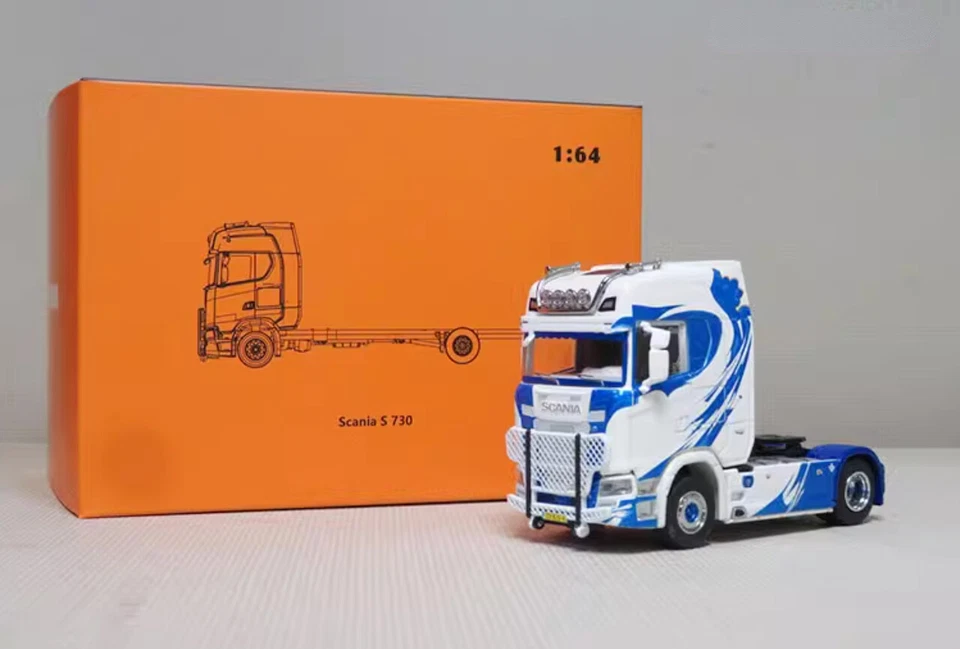GCD 1:64 Blue Scania S730 Tractor Unit Truck Model Diecast Metal Car - Image 1 of 4