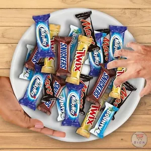 Mixed Mini Chocolate Multipack- Snickers,Twix,Mars,Milky Way,Bounty Fun Bar Gift - Picture 1 of 6