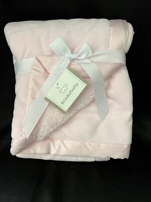 NUEVO Koala Bebé Rosa Grueso Felpa Satinado Borde Sherpa Lovey Manta Nuevo Con Etiquetas Foto 1 de 4