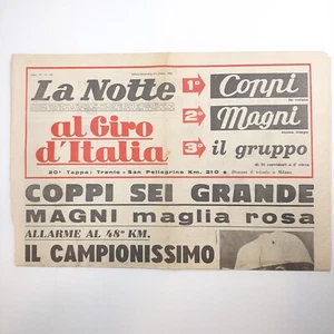 Magazine Le Nuit Année 1955 - Al Giro D'Italie Coppi Six Grande Magni Shirt Rose - Picture 1 of 3