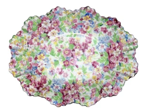 Vintage APFELBLÜTE Rüschen Bonboniere Nr. 102 von James Kent - Made in England - Bild 1 von 9