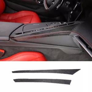 Carbon Fiber Central Control Left Side Sticker Car Trim For Corvette C8 2020-24 - Imagen 1 de 11