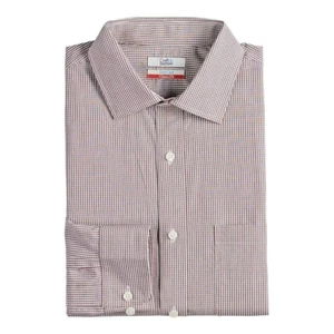 Croft & Barrow Men's Dress Shirt Easy Care Spread Collar Microcheck Red - Picture 1 of 1