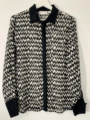 Blusa para mujer negra y marfil talla M Foto 1 de 3