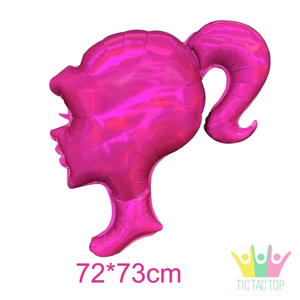 Barbie Head Theme Foil Balloon Set Party Decorations Supplies Lolly Loot Bag - image 1 of 1