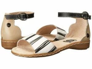 New LIVIE & LUCA Shoes Sandals Georgie black white beige 3 youth - Picture 1 of 2