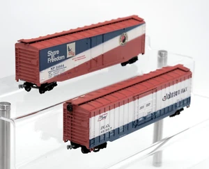 2 Vintage HO Scale Box Güterwagen Northern Pacific NP 31564 & Johnson Wax C-6 - Bild 1 von 5