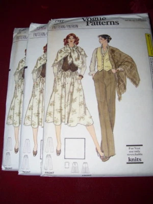 UNCIRCULATED VOGUE #7137 - LADIES VEST - PANTS - SCARF & SKIRT PATTERN  10-14 FF - Image 1 of 2