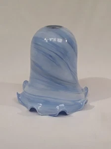 Blue Swirl Glass Bell-Shaped Light Shades - 12 available - Picture 1 of 8