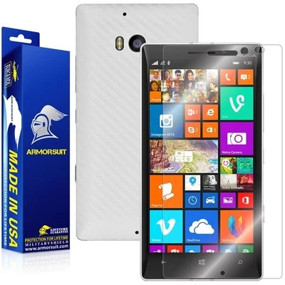 Protector de pantalla ArmorSuit MilitaryShield Nokia Lumia 930 + fibra de carbono blanco Foto 1 de 4