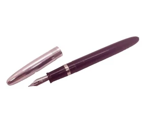 Stylo plume Wearever vintage remplissage levier bordure noir/chrome plume acier inoxydable - Photo 1/6