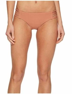 New $150 Hobie Women Beige Ribbed Stretch Hipster Bikini Bottom Swimwear Size M - Picture 1 of 1
