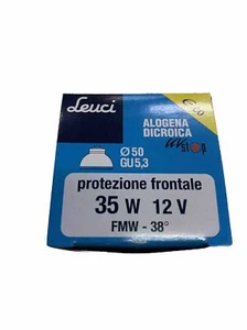 5 Alogena Leuci 35w 12v Protezione Frontale GU5,3 Ø50 FMW-38º - Foto 1 di 3