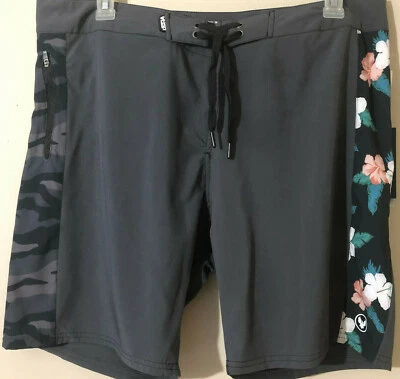Pantalones Cortos HSD Kirra Australia Para Hombre Natación Surf Camuflados/Flores Lados Gris Talla 32 Foto 1 de 4
