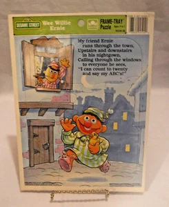 Sesame Street Wee Willie Ernie Frame Tray Golden Puzzle - Picture 1 of 3