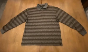 Pierre Cardin Long SleevedShirt Men’s Large Geometric Print 100% Rayon - Picture 1 of 6
