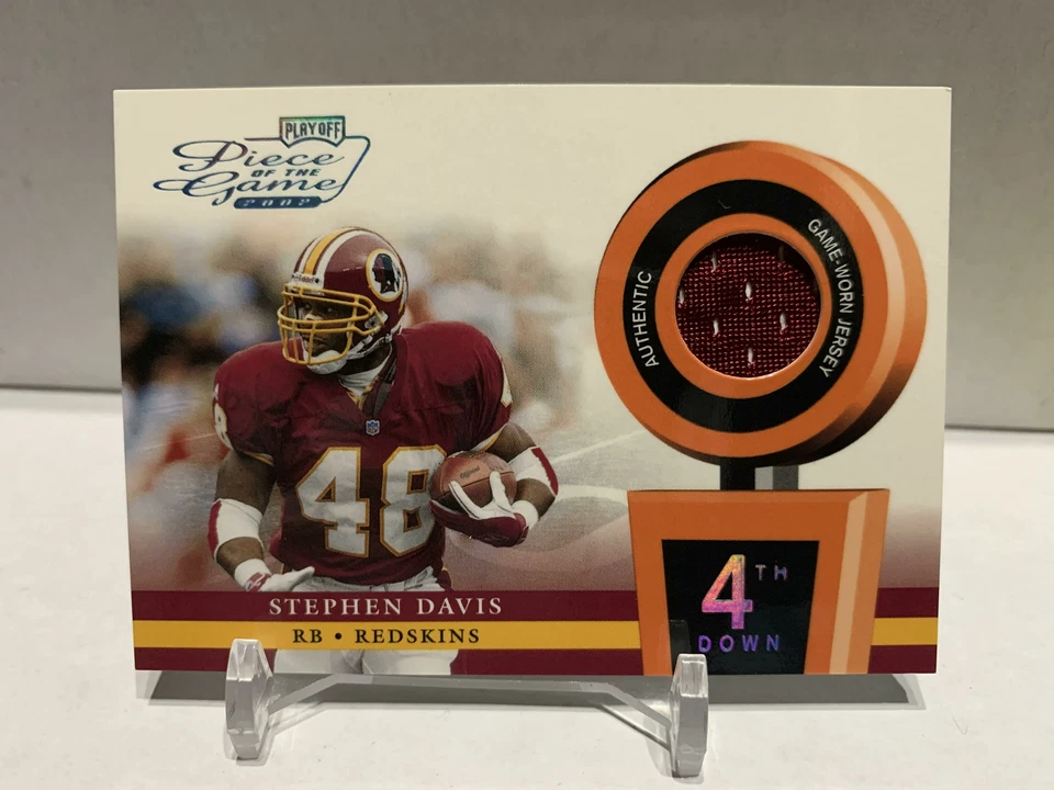 2002 Playoff Piece of the Game Materials 4th Down /25 Stephen Davis #POG-46 - Image 1 of 2