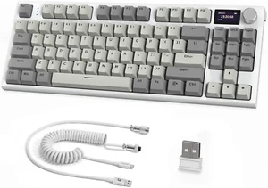 Teclado Mecánico K86, 2.4G Inalámbrico/BT5.0/USB-C Teclado para Juegos con Cable 87 Teclas - Imagen 1 de 27