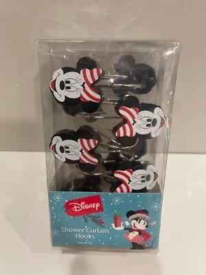 NUEVO Juego de 12 ganchos para cortina de ducha de Navidad Disney Minnie Mouse Foto 1 de 2