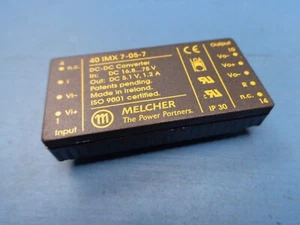(1) MELCHER 40IMX7-05-7 DC/DC CONVERTER 7W POWER MODULE 16.8 V - 75 IN 5.1 V OUT - Picture 1 of 6