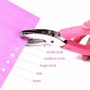 Handle Holes Punch DIY Loose-leaf Paper Cutter Single Hole Puncher School Office - Picture 1 of 17