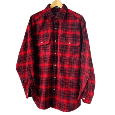 Camisa de franela a cuadros roja negra mezcla de lana Claybrooke para exteriores Foto 1 de 4