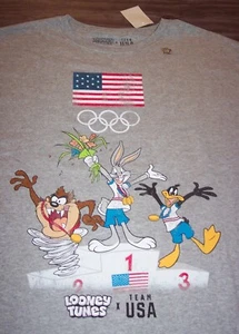WB LOONEY TUNES TEAM USA OLYMPICS T-Shirt XL NEU Taz Bugs Daffy Duck - Bild 1 von 4