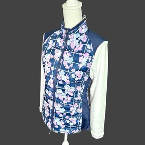 Peter Millar Damen Merge Hybrid Blumenmuster Full Zip Jacke Gr. M - Bild 1 von 15