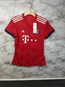 Adidas Bayern Munich Women’s Home Soccer Jersey Sz Small New 90$ Tags Red  - Picture 1 of 6