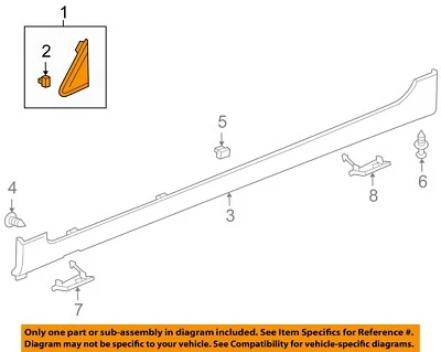 GM OEM 04-16 Aveo Pillars, Rocker Floor Exterior Trim-Upper Molding 95486483 - Image 1 of 2