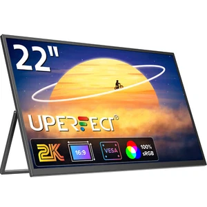 22 Inch Portable Monitor 2K Gaming Monitor IPS Screen 2560x1440 USB C Screen - Picture 1 of 7